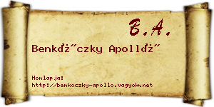 Benkóczky Apolló névjegykártya